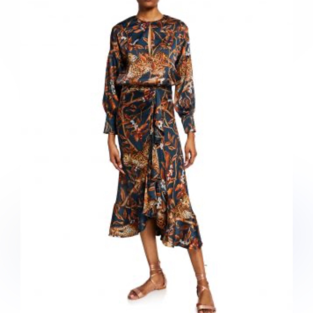 NWOT  Johanna Ortiz Elegant Floral Print Dress - Picture 11 of 16